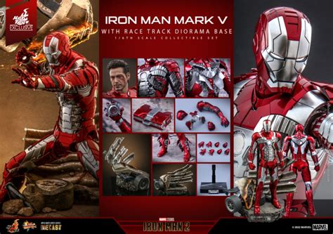 Hot Toys Iron Man Mark V And Race Track Diorama Base 16