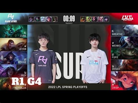 BLG Vs RA Game 4 Round 1 Playoffs LPL Spring 2022 Bilibili Gaming