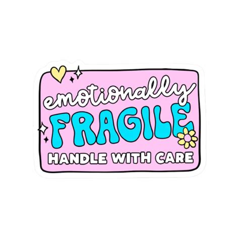 Emotionally Fragile Handle With Care Vinyl Sticker Wolf Rebel