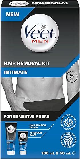 Veet Men Intimate Hair Removal Kit With Hair Removal Cream And Aftercare Balm Suitable For