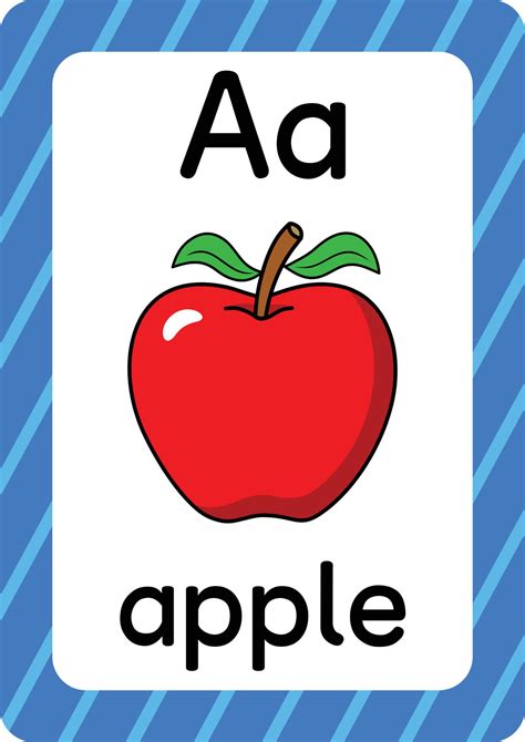 Download The Apple Vector Isolated On White Background Letter A