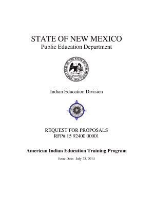 Fillable Online Ped State Nm Nmped Indian Education Santa Fe New