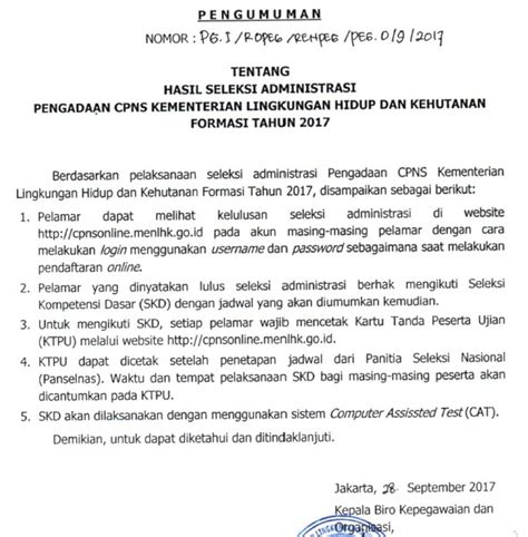 Contoh Soal Tes Cpns Kementerian Lingkungan Hidup Dan Kehutanan