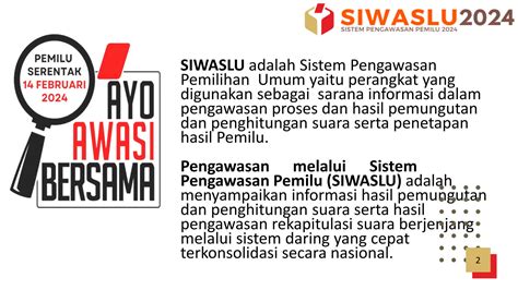 SOLUTION Sistem Pengawasan Pemilu 2024 Pptx Okus Studypool