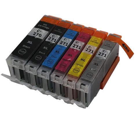 6 Color PGI 270 CLI 270 Pgi270bk Cli 271 Refillable Ink Cartridge Full