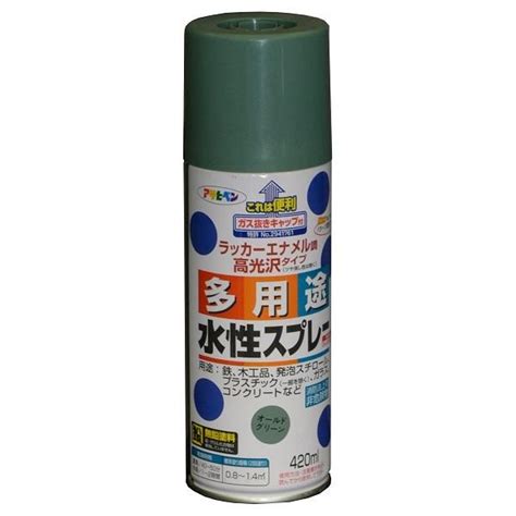 【アサヒペン】水性多用途スプレーオールドグリーン420ml 4970925566294エンチョーホームショッピング 通販