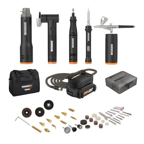 Worx MakerX WX997L 5 Tool Kit With Rotary Tool Wood Metal Crafter