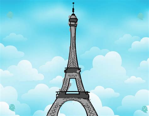 Dibujo de torre Eifel pintado por en Dibujos net el día 02 10 20 a las