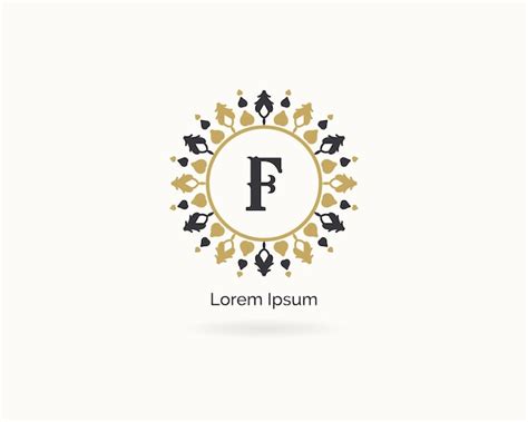 Um Logotipo Uma Letra F Vetor Premium