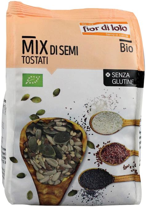 Mix Di Semi Tostati FIOR DI LOTO Agricoltura Biologica Prontuario AIC