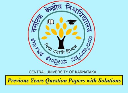 Central University of Karnataka Previous Question Papers | Download CUK ...