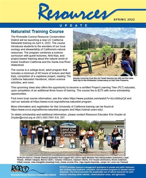 Newsletters Riverside Corona Resource Conservation District