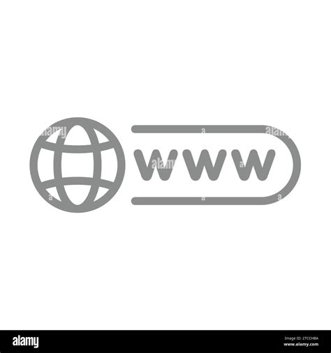 Address Bar Vector Icon Web Page Line Symbol Stock Vector Image