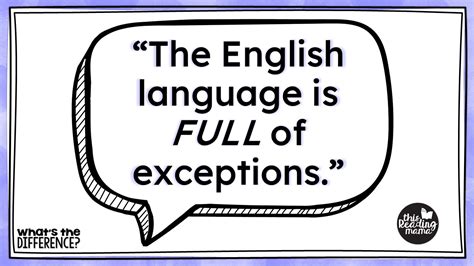 The English language is FULL of exceptions - teaching phonics rules vs. phonics generalizations ...