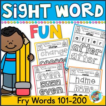 Sight Word Practice Fry Words By Happy Detectives At Work