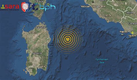 Scossa Di Terremoto Di Ml Nel Tirreno Centrale Al Largo Della