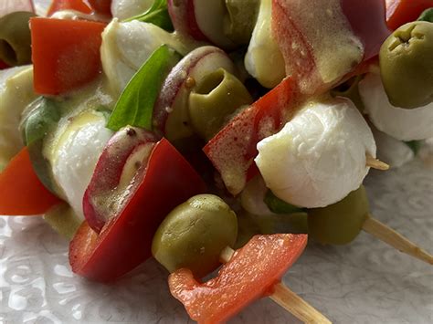 Recette Brochettes De L Gumes Et Mozzarella