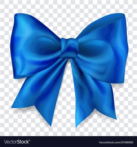 Big Blue Bow Royalty Free Vector Image Vectorstock