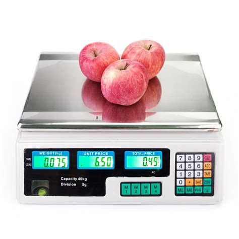 Zimtown Digital Weight Price Scale 88LB/40KG Computing Food Meat Scale Produce Deli - Walmart ...