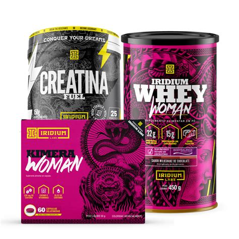 Kit Whey Woman 450g Creatina Monohidratada Fuel 150g Kimera Woman