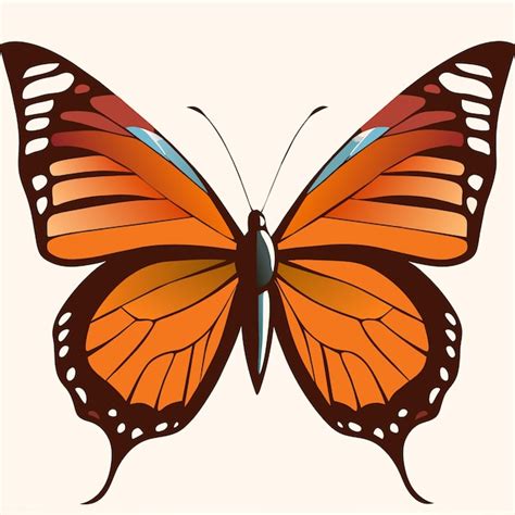 Premium Vector Monarch Butterfly Closeup In Artistic Detail