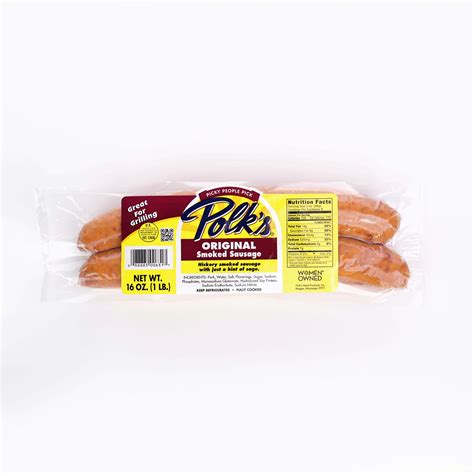 Polks Meat Products Hickory Smoked Original Sausage 16 Oz