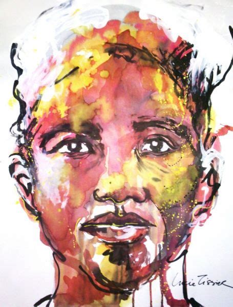 Tableau Peinture Visage Portrait Peinture Encre De Chine Homme La