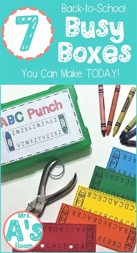 7 Back To School Busy Boxes You Can Make Today Mrs As Room