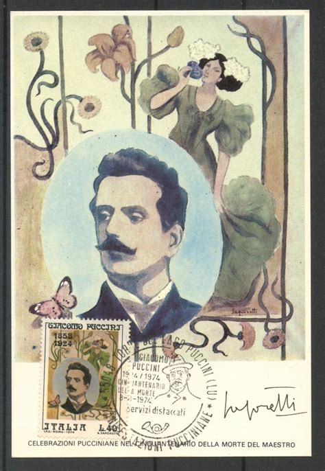 Repubblica Lotto Giacomo Puccini Cartolina Maximum