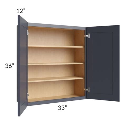 Midtown Indigo Shaker 33x36 Wall Cabinet The Rta Store