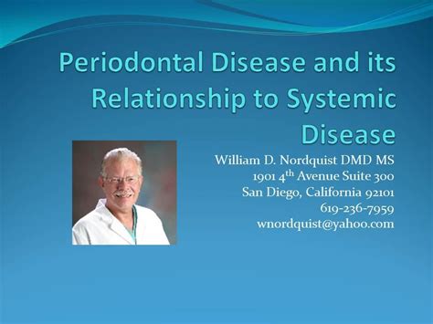 Periodontal Disease And Its Relationship To Systemic Disease Youtube