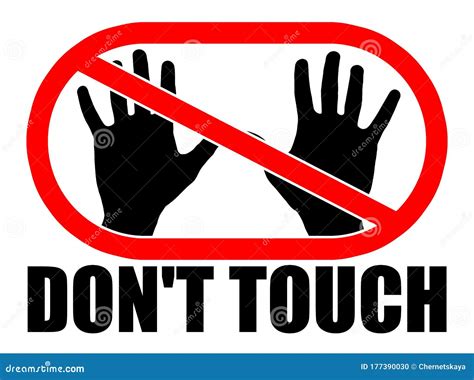 dont touch illustration  hand  prohibition sign  important