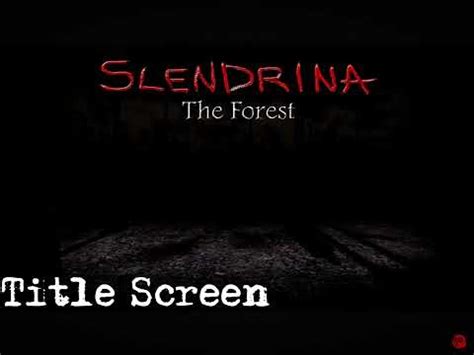 Slendrina The Forest Main Menu YouTube