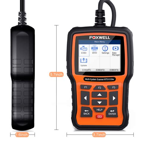 Foxwell Nt Elite Car Scanner Abs Srs Tpms Oil Obd Diagnostic Scan