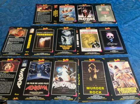 LOT DE 11 Jaquettes VHS Télé K7 Films Italiens Dario Argento Lucio