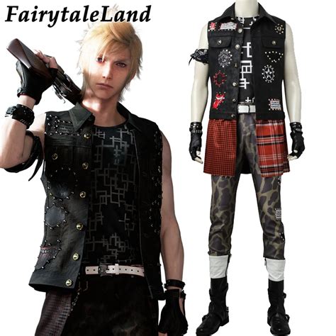 Final Fantasy Prompto Argentum Cosplay Costume Adult Cosplay Carnival