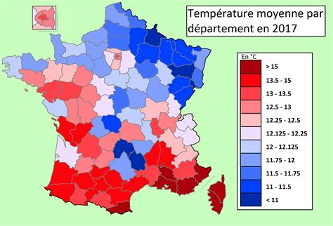 Average Temperatures In France In 2017 Oc Rmapporn