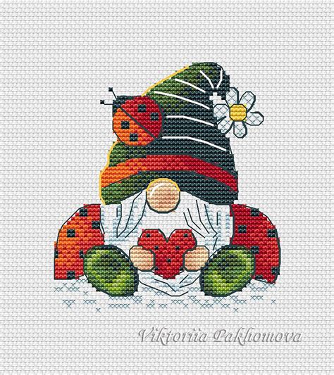 Coffee Latte Gnome Cross Stitch Pattern Pdf Nordic Leprechaun Etsy