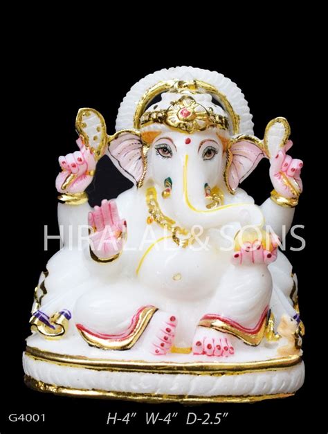 Jaipurcrafts White Marble Ganesha Statue Size Ft At