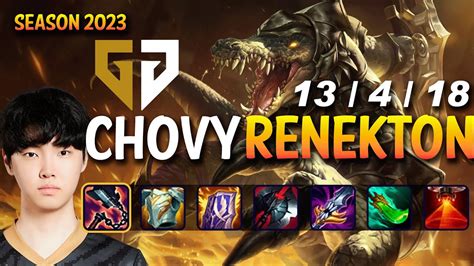 GEN Chovy RENEKTON Vs K SANTE Top Patch 13 14 KR Ranked YouTube