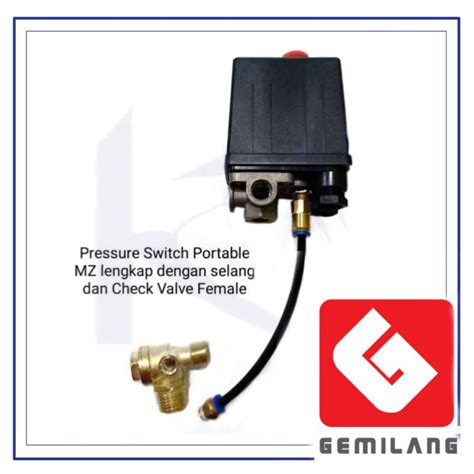 Jual Check Valve Female Plus Pressure Switch Otomatis Kompresor