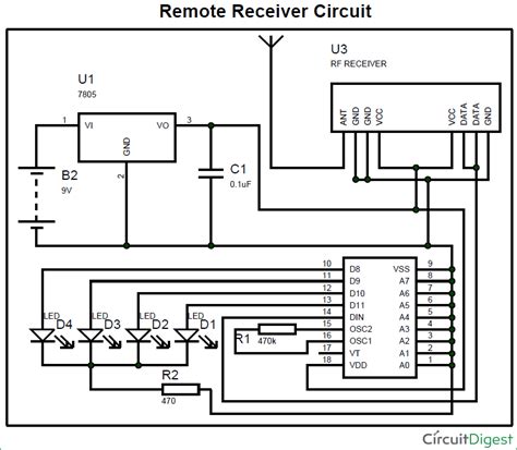 Rc Transmitter Circuit Diagram Rf Based Remote Control Circu