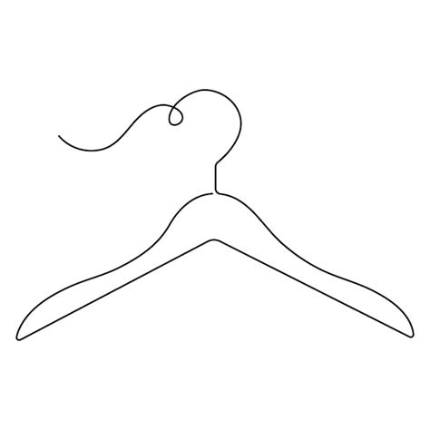 Premium Vector Continuous One Line Art Drawing Of Doodle Hanger