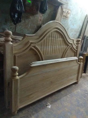 R T S Furniture Single Heavy Solid Teakwood King Size Cot With