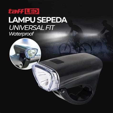 Jual Lampu Depan Sepeda Led Universal Fit Waterproof Baterai Aa A126