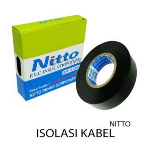 Jual NITTO PVC INSULATION TAPE 3 PER 4 INCH X 25 M ISOLASI KABEL