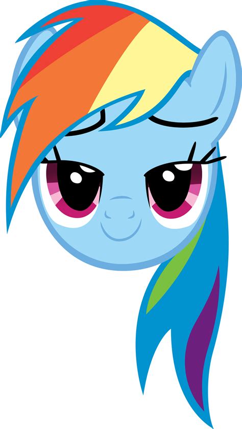 Rainbow Dash Happy Head By Moongazeponies On Deviantart