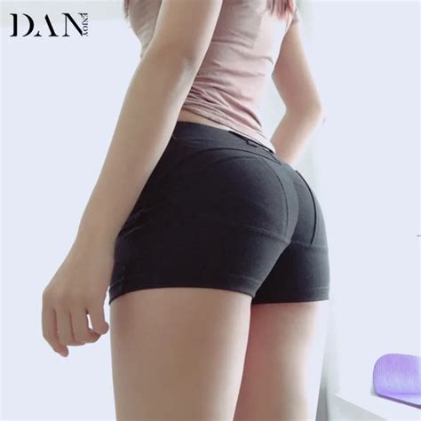 Danenjoy Women Yoga Shorts Pants Compression Tights Push Up Sexy Low