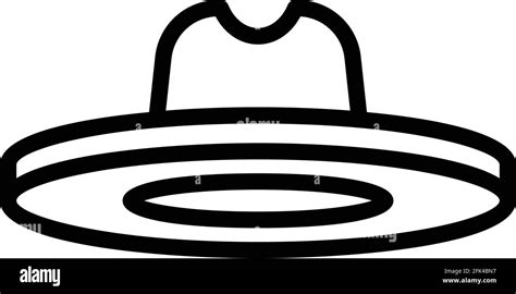 Ranch Hat Icon Outline Ranch Hat Vector Icon For Web Design Isolated
