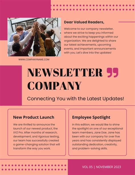 Modern Simple Company Update Newsletter Template Venngage